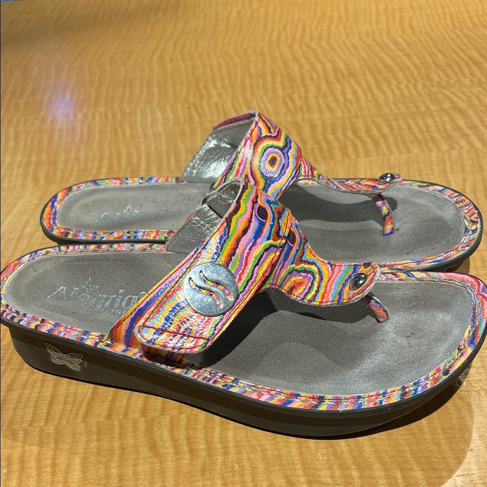 Alegria Multicolored Patterned Sandals - image 2